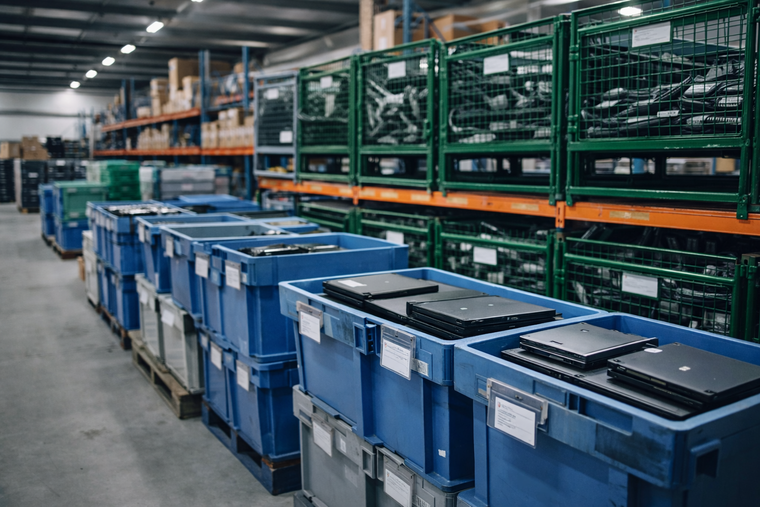 GDPR compliant IT asset data handling certification
Compliant IT asset recovery and secure data handling in a certified UK electronics processing facility
